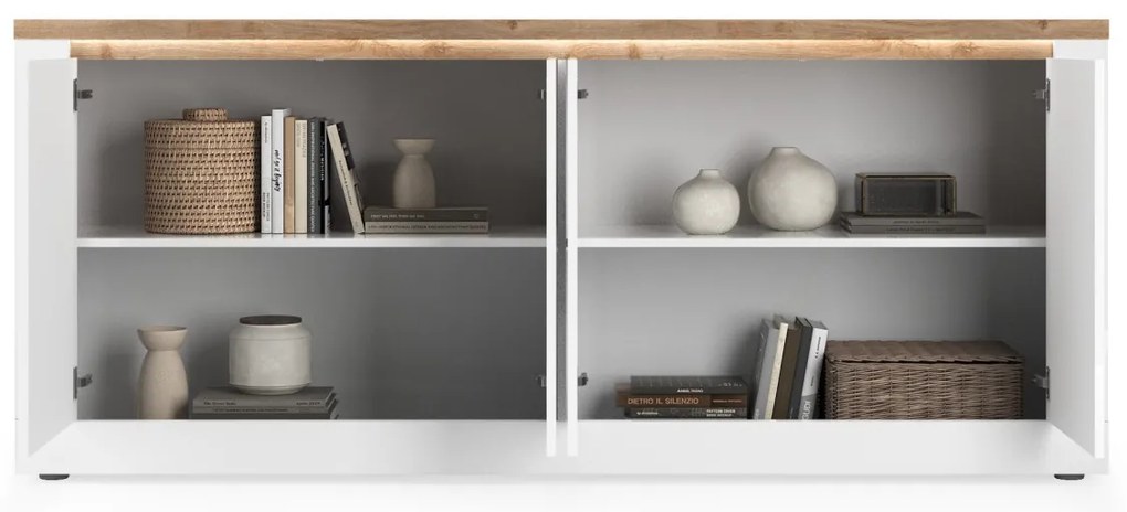 Έπιπλο Τηλεόρασης Ανθρακί Οξειδωμένο 121x43x57