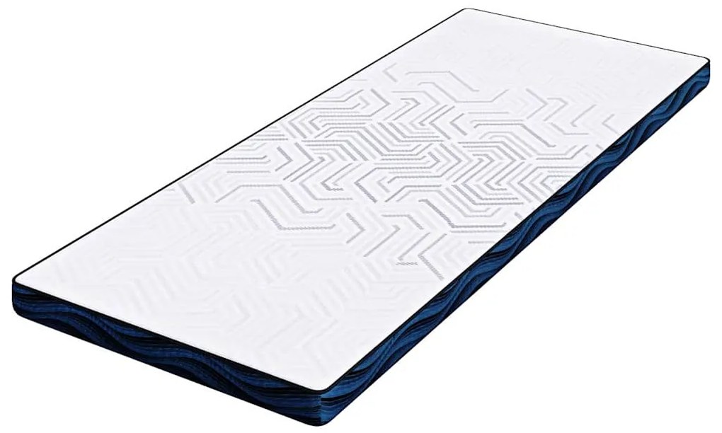 vidaXL Στρώματα Λευκό και μπλε 80 x 200 cm Αφρός μνήμης τζελ