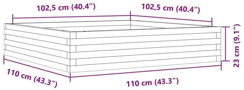 ΖΑΡΝΤΙΝΙΕΡΑ ΚΗΠΟΥ 110X110X23 ΕΚ. ΑΠΟ ΕΜΠΟΤΙΣΜΕΝΟ ΞΥΛΟ ΠΕΥΚΟΥ 847217