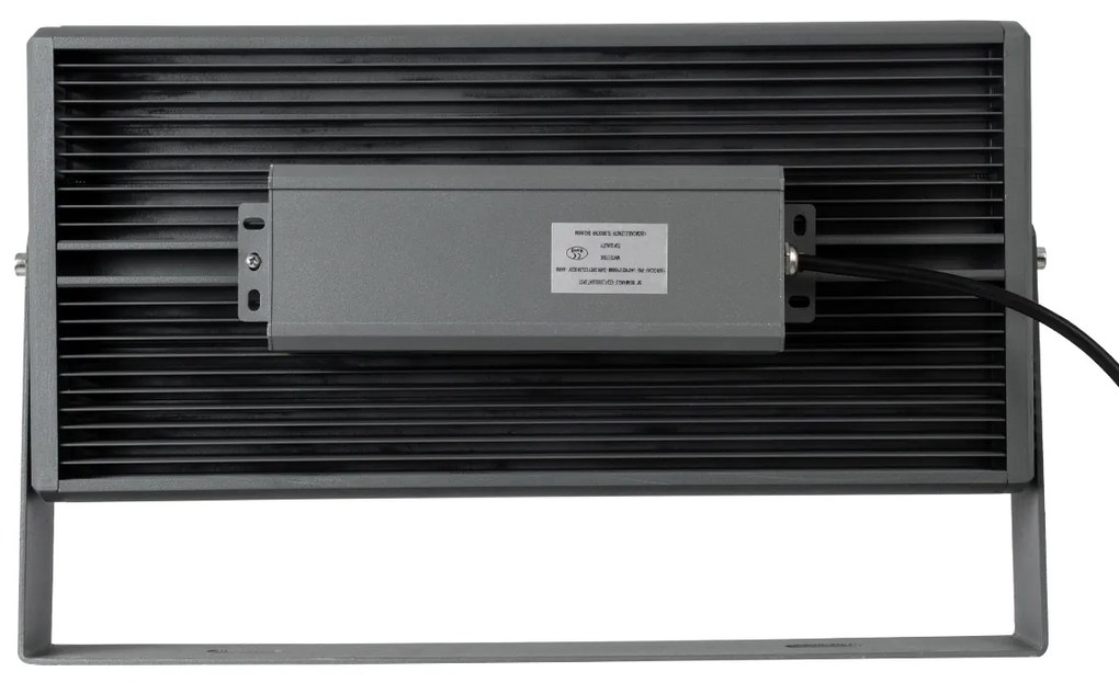 GloboStar FLOOD-ZANA 90558 Προβολέας Wall Washer για Φωτισμό Κτιρίων LED 100W 9000lm 30° DC 24V Αδιάβροχο IP65 Μ45.5 x Π28 x Υ10cm Θερμό Λευκό 2700K - Γκρι Ανθρακί - 3 Years Warranty - 90558