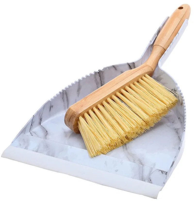 Estia 04-14360 Bamboo Essentials Marble Σκουπάκι με Φαράσι από Ξύλο