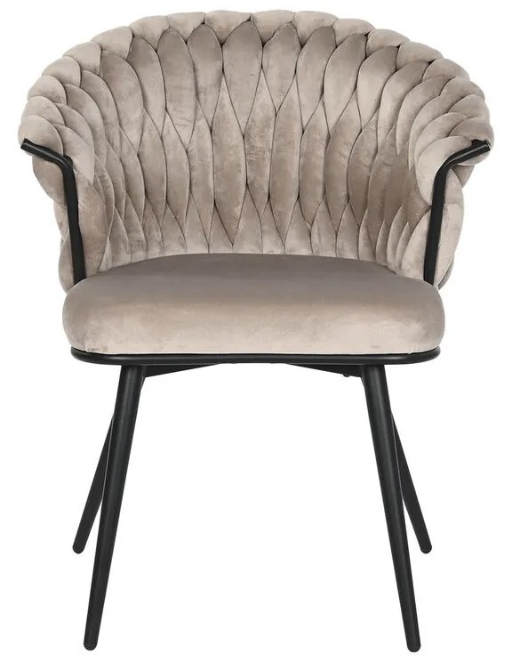Καρέκλα DKD Home Decor Μαύρο Μπεζ 60 x 66 x 84 cm 66 x 60 x 84 cm
