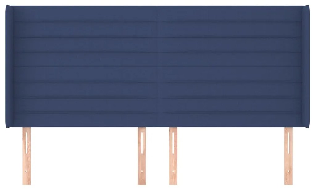 vidaXL Κεφαλάρι με Πτερύγια Μπλε 163x16x118/128 εκ. Υφασμάτινο