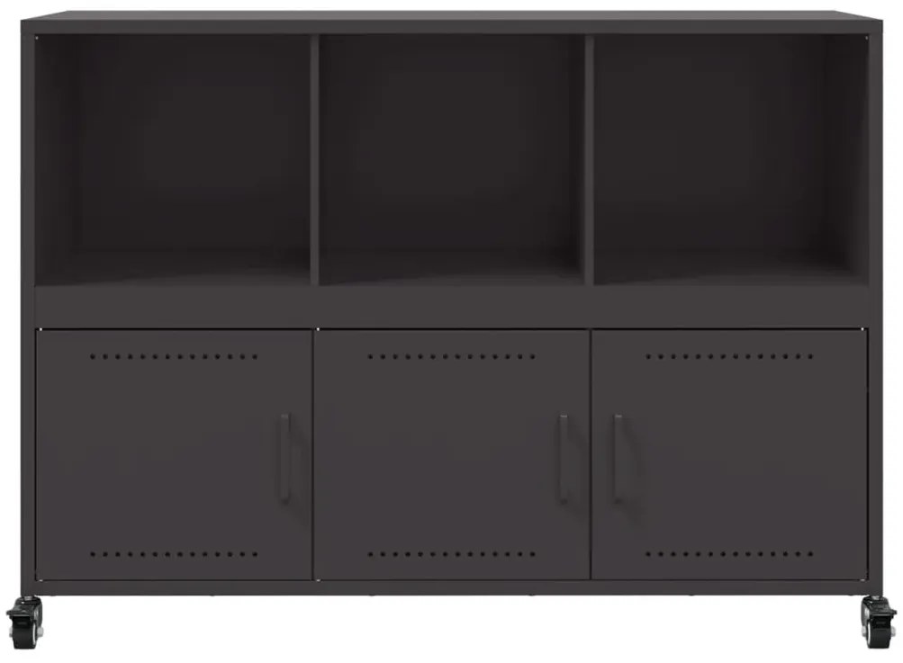 vidaXL Ντουλάπι Μαύρο 100,5x39x72 εκ. από Χάλυβα