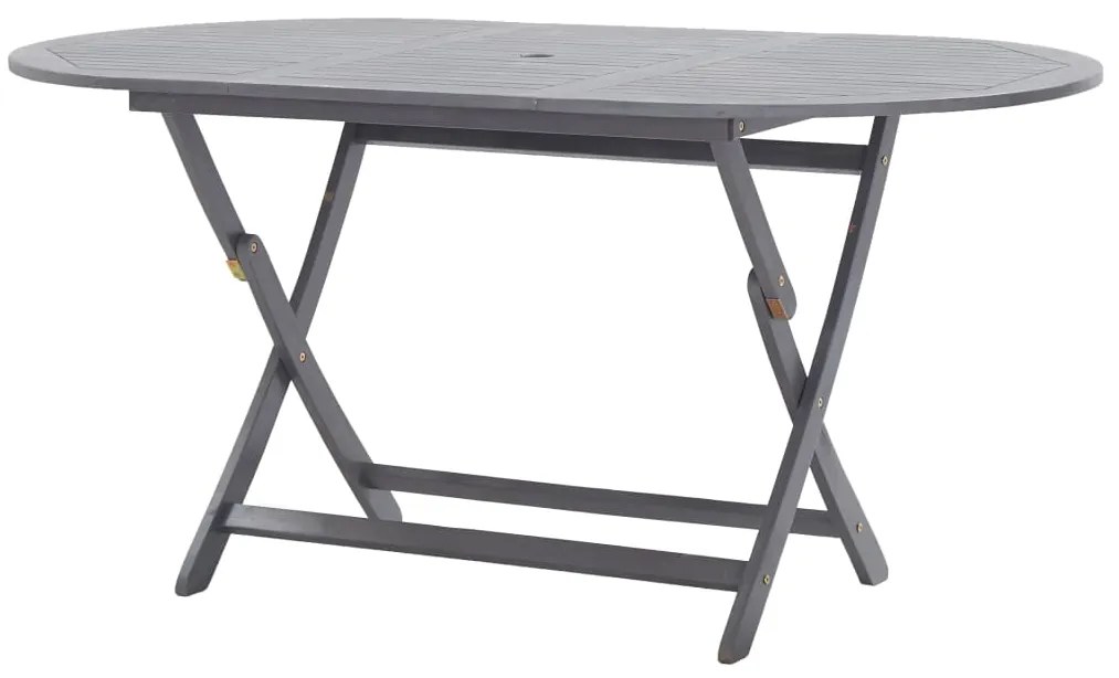 vidaXL Τραπέζι Κήπου Πτυσσόμενο 160 x 85 x 75 εκ. Μασίφ Ξύλο Ακακίας