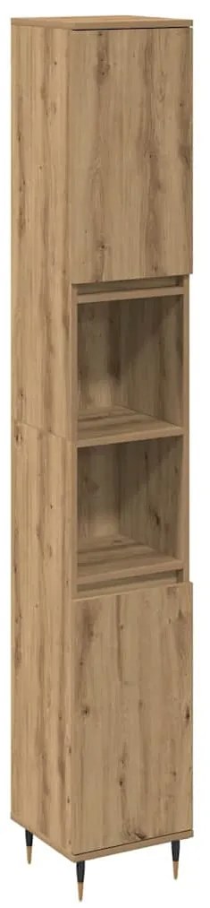 vidaXL Σετ Επίπλων Μπάνιου με ράφι 3 pcs Artisan Oak 30 x 30 x 180 cm