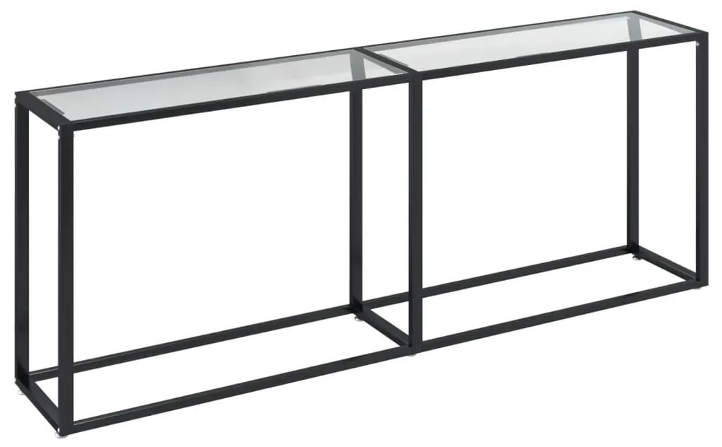 vidaXL Τραπέζι Κονσόλα Διαφανές 200x35x75,5 εκ. από Ψημένο Γυαλί