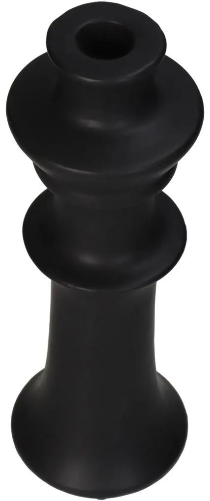 Κηροπήγιο Μαύρο Κεραμικό 8x8x24cm