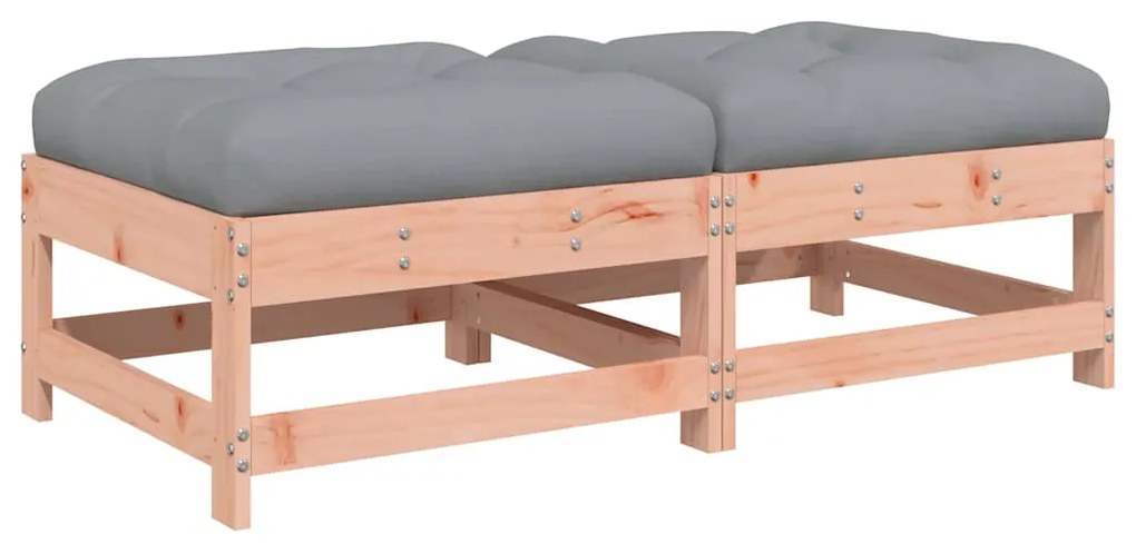 vidaXL Υποπόδια Κήπου με Μαξιλάρια 2 τεμ. από Μασίφ Ξύλο Ψευδοτσούγκας