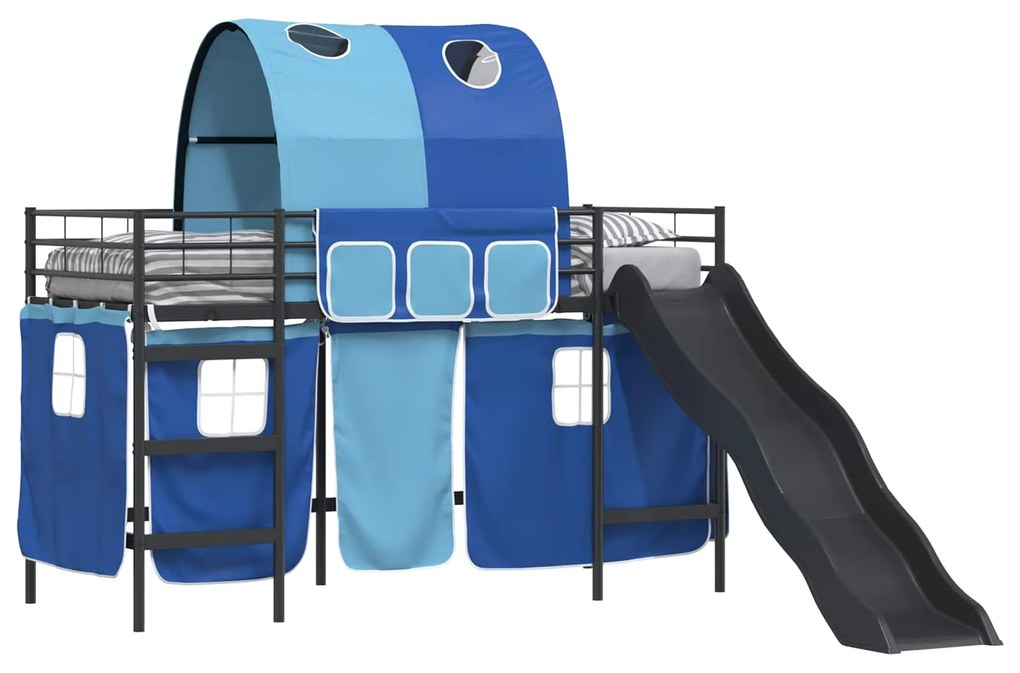 vidaXL Μαύρο και μπλε 90 x 190 cm