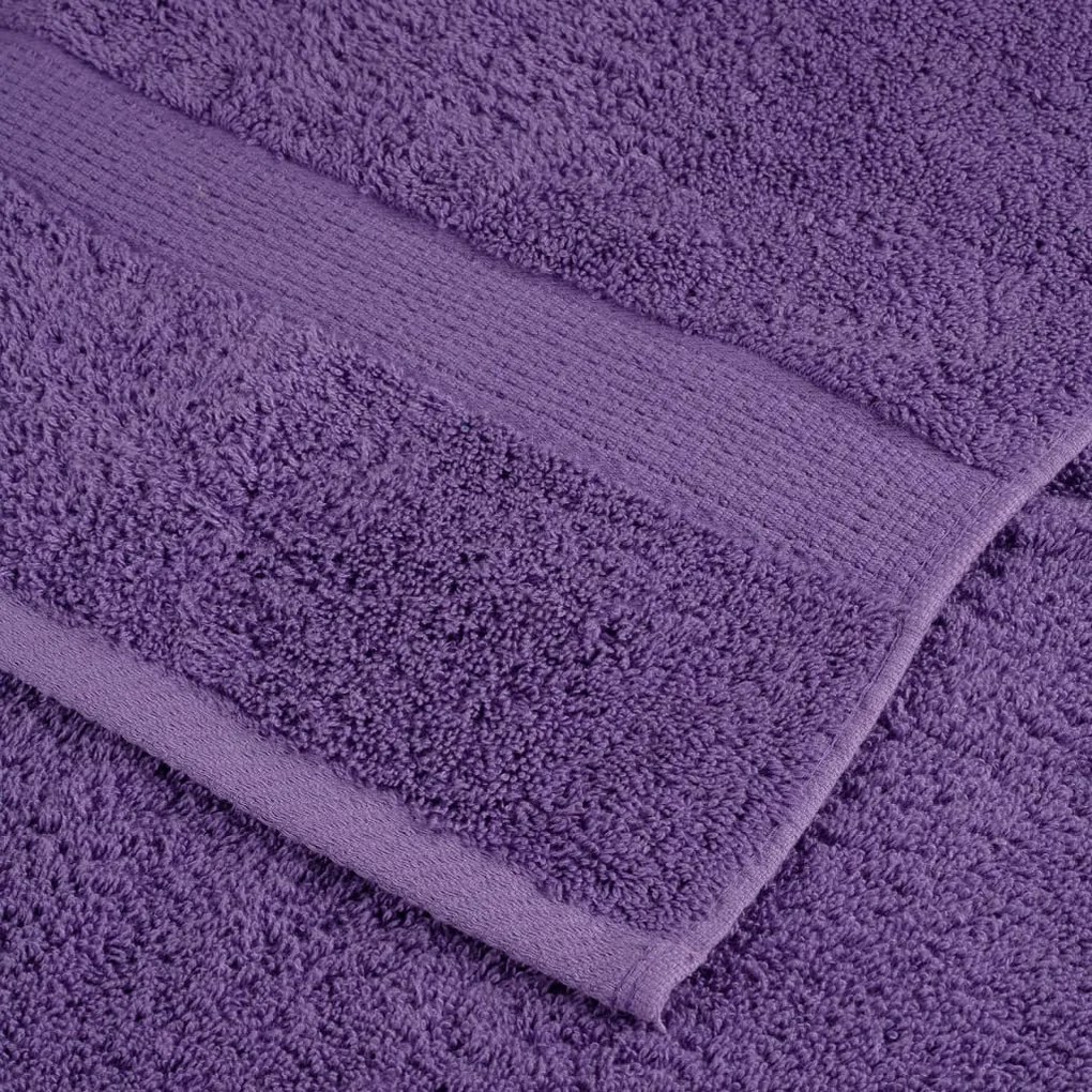 vidaXL Πετσέτες Premium SOLUND 10 Τεμ. Μοβ 100x200 εκ. 600 γρ/μ²