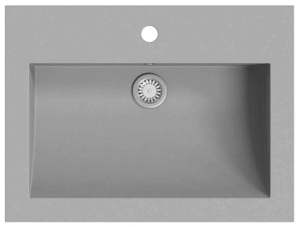 vidaXL Νιπτήρας Γκρι 600 x 450 x 120 χιλ. Γρανιτένιος