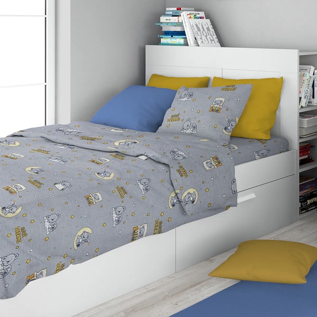 Σεντόνι Μονό Επίπεδο + Μαξιλαροθήκη (Σετ) Dimcol Sweet Dreams 552 Grey