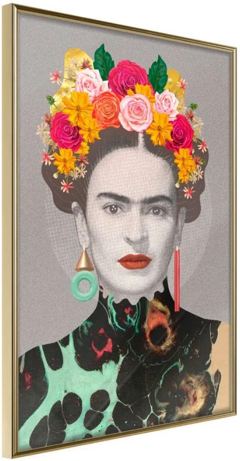 Αφίσα - Charismatic Frida - 20x30 - Χρυσό - Χωρίς πασπαρτού