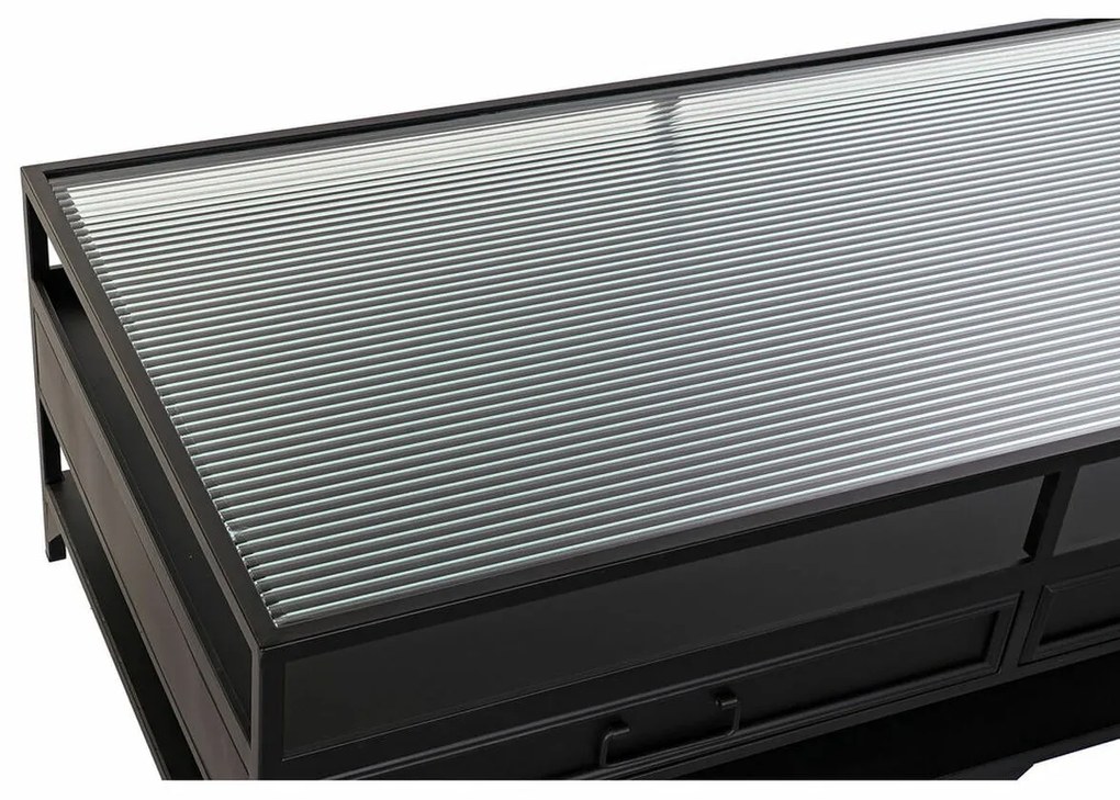 Τραπεζάκι Καφέ DKD Home Decor Μέταλλο Κρυστάλλινο (120 x 60 x 40 cm)
