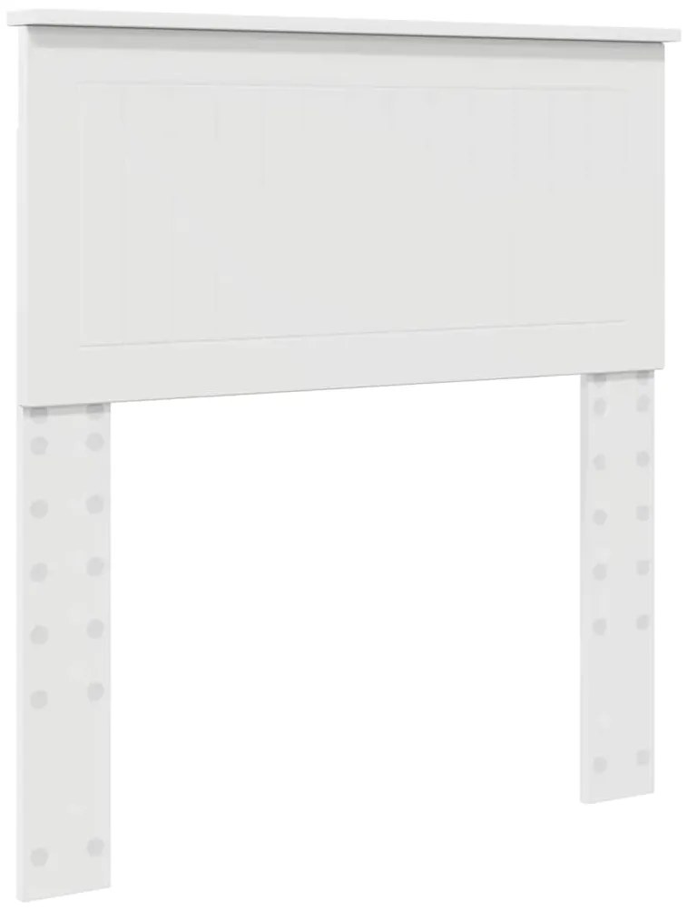 vidaXL Κεφαλάρι με κεφαλάρι Λευκό 80 cm Επεξεργασμένο ξύλο