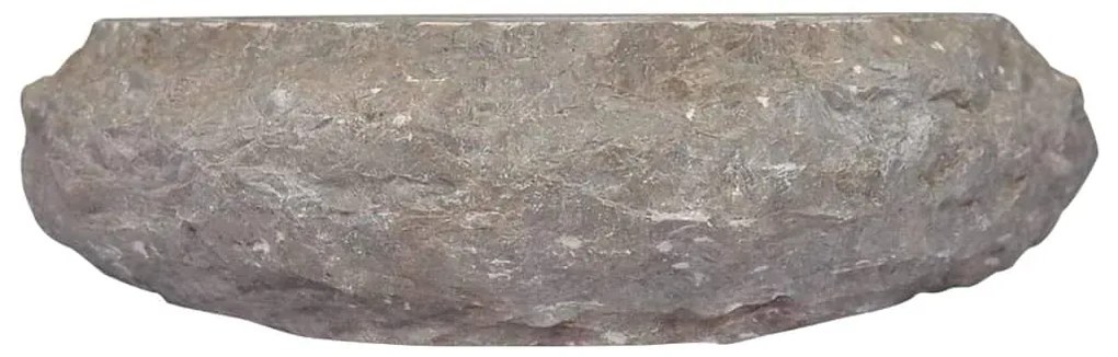 vidaXL Νιπτήρας Γκρι Ø40x12 εκ. Μαρμάρινος