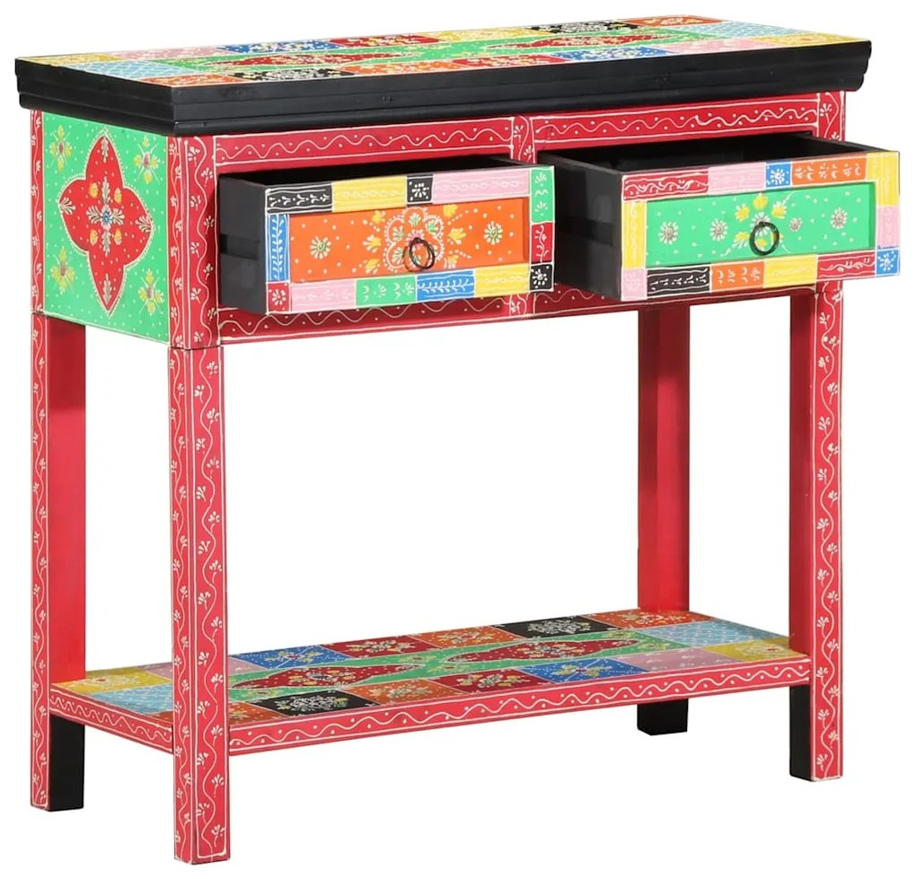 vidaXL Τραπέζι κονσόλας με συρτάρι Πολύχρωμο 80 x 35 x 76 εκ