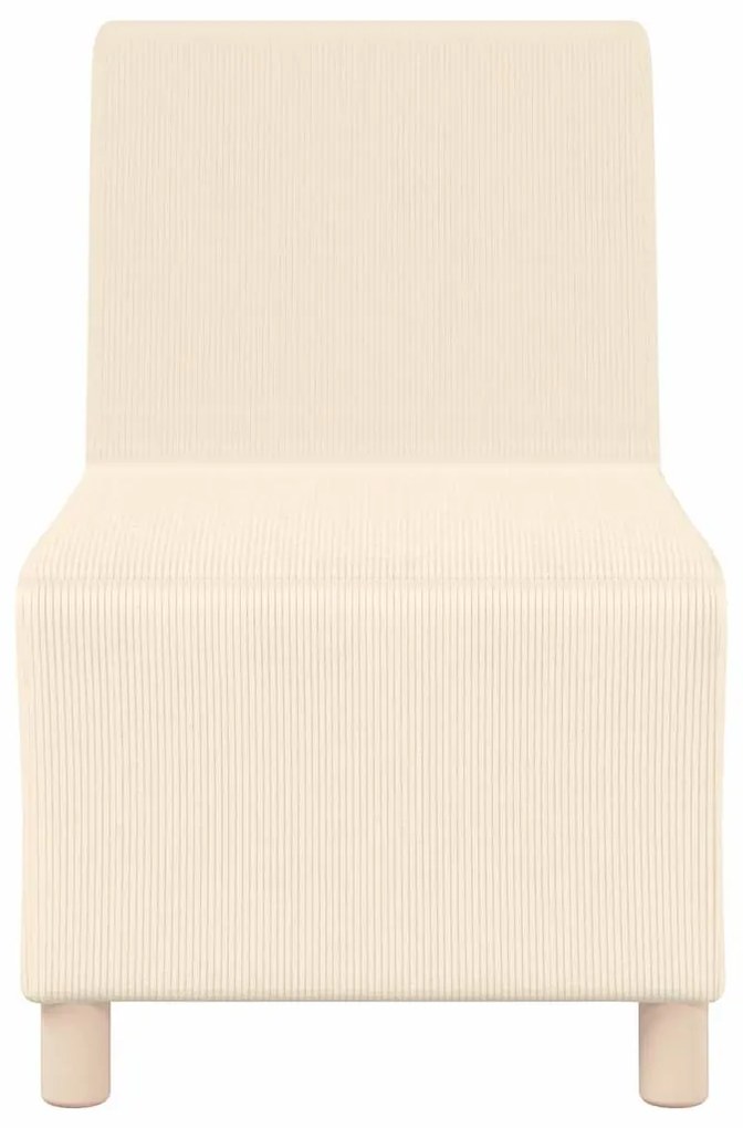 vidaXL Μοναδικός Καναπές χωρίς Χερούλια 3 pcs Κρεμ 55 x 74 x 82 εκ.