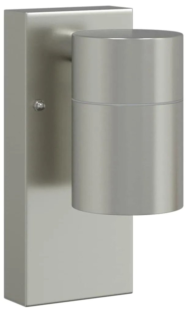 vidaXL Εξωτερικά Φωτιστικά Τοίχου 2 pcs Ασημί 6.5 x 10.5 x 16 εκ.