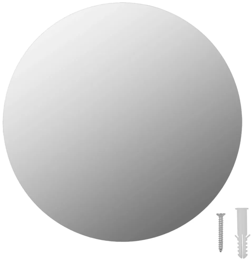 vidaXL Καθρέφτης Στρογγυλός 30 εκ. Γυάλινος Χωρίς Πλαίσιο