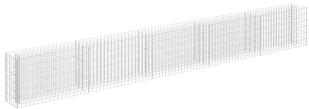 vidaXL Συρματοκιβώτιο-Γλάστρα Υπερυψωμένη 450x30x60 εκ. Γαλβ. Χάλυβας