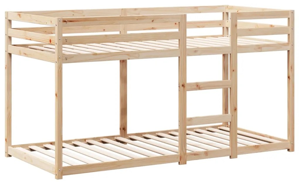 vidaXL Κουκέτα με Οροφή 75x190 εκ. από Μασίφ Ξύλο Πεύκου