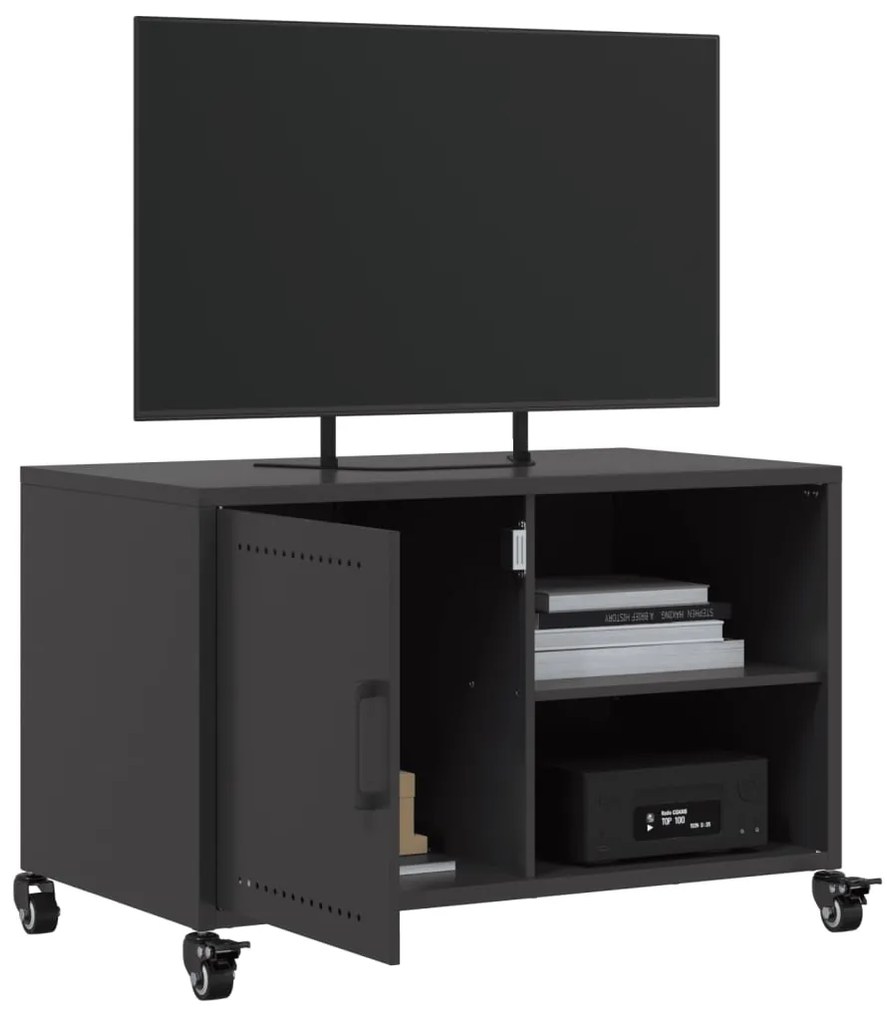 vidaXL Έπιπλο Τηλεόρασης Μαύρο 68x39x43,5 εκ. Χάλυβας
