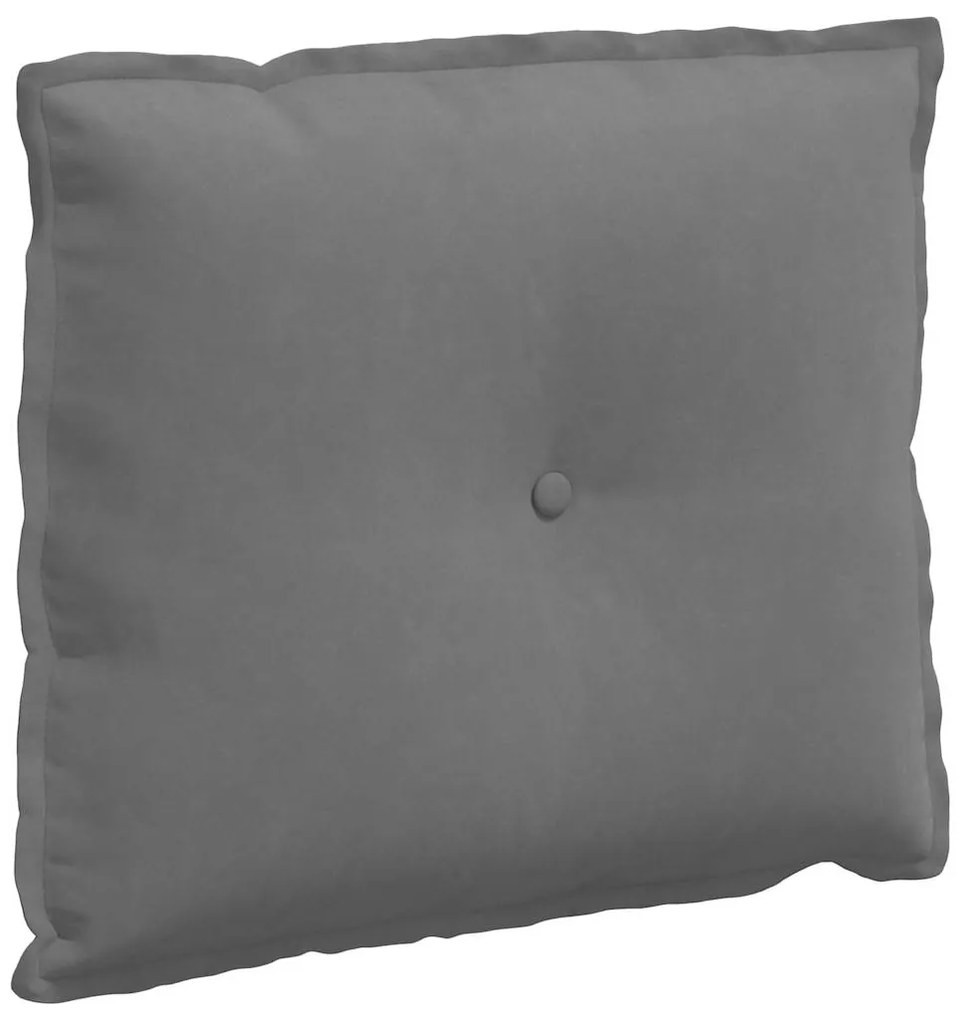 vidaXL Μαξιλάρι Πλάτης Σκούρο Γκρι 60 x 50 cm Ύφασμα Μικροΐνας