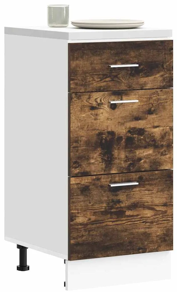 vidaXL Ντουλάπι "Lyon" Καπνιστή Δρυς 40x46x81,5 εκ. από Τεχνητό Ξύλο