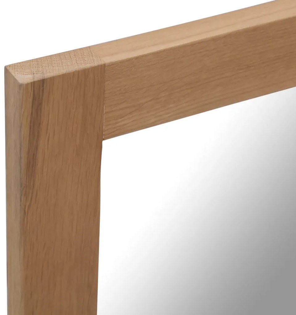 vidaXL Καθρέπτης 50 x 140 εκ. από Μασίφ Ξύλο Δρυός