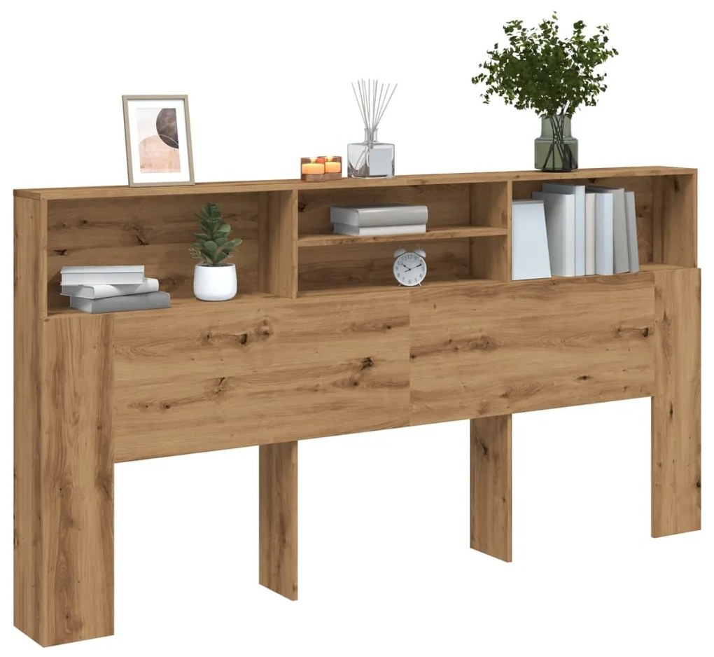 Κεφαλάρι Με Αποθηκευτικό Χώρο 200x19x103,5 εκ. Επεξ. Ξύλο