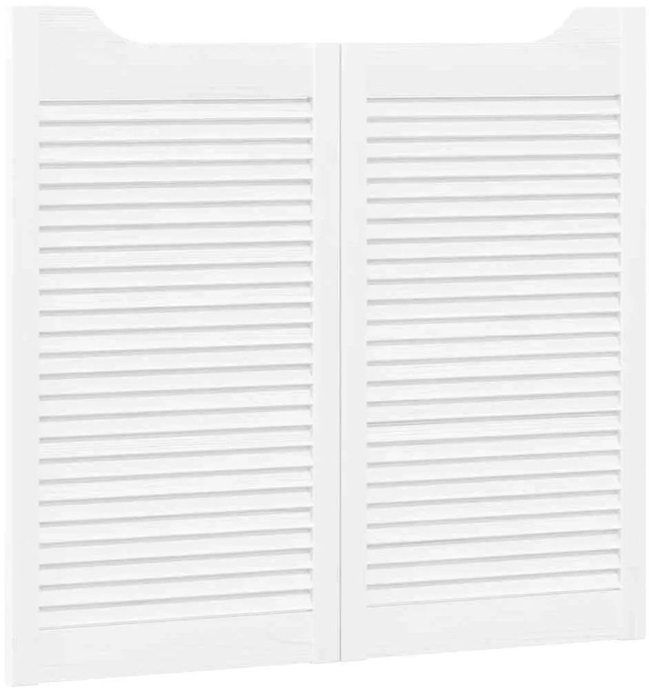vidaXL Ανοιγόμενες πόρτες Louvred Design 2 ζευγών Λευκό 90x80 cm