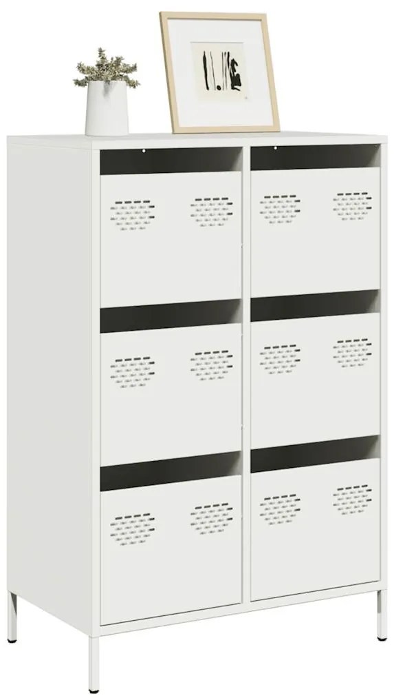vidaXL Ντουλάπι Λευκό 68x39x101,5 εκ. από Χάλυβα