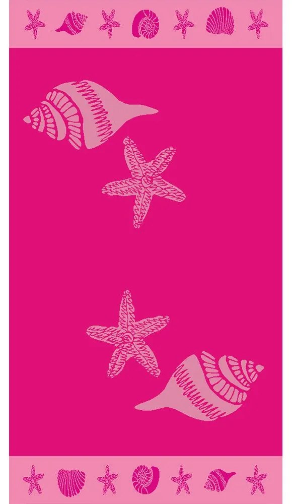 Πετσέτα Θαλάσσης Βελουτέ 212 Fuchsia DimCol Beach 87x165cm 100% Βαμβάκι