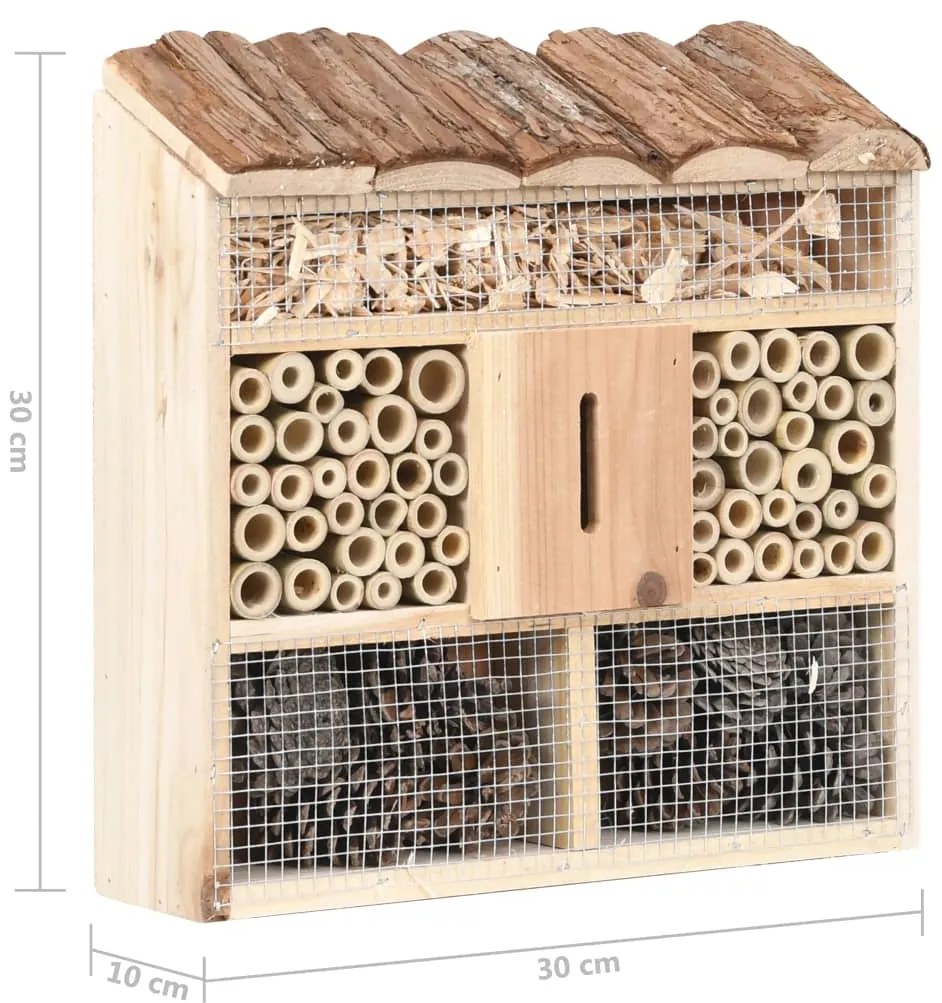 vidaXL Ξενοδοχείο Εντόμων 30 x 10 x 30 εκ. από Ξύλο Ελάτης