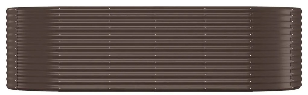 vidaXL Ζαρντινιέρα Καφέ 249x100x68εκ Γαλβανισμένος χάλυβας