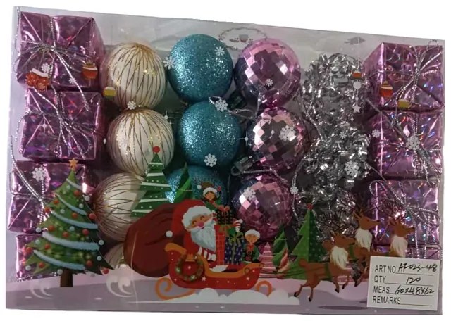 Σετ Χριστουγεννιάτικα Στολίδια 4εκ. 24τεμ