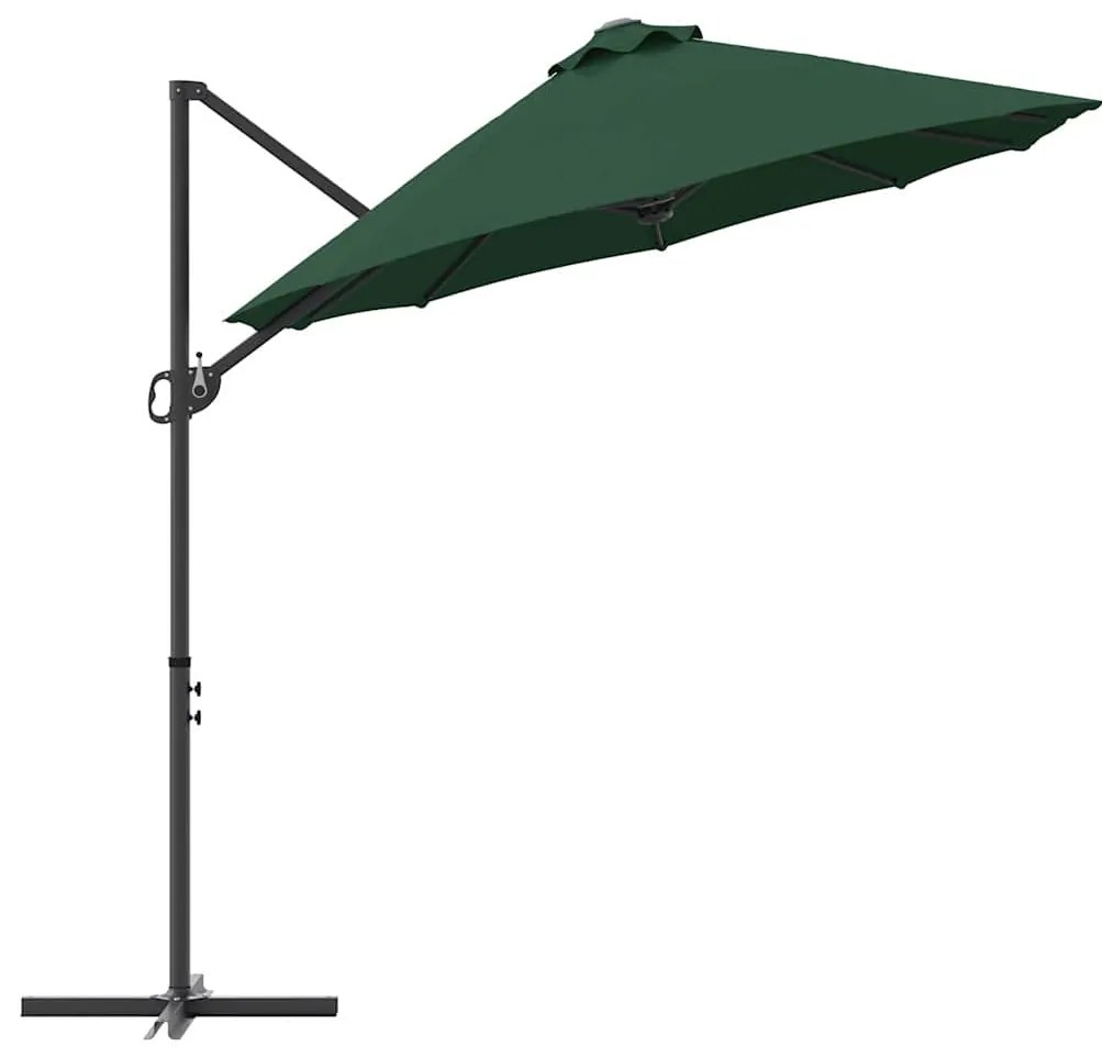 vidaXL Ομπρέλα ηλίου Πράσινο 372 x 198 x 243 εκ