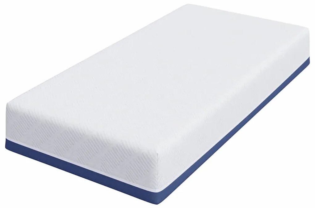 vidaXL Στρώμα Λευκό και Μπλε 80 x 160 cm Pěna