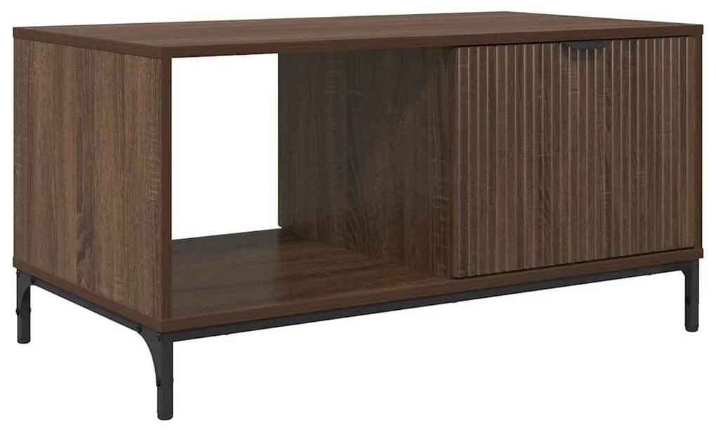 vidaXL Τραπεζάκι σαλονιού με συρτάρι Καφέ δρυς 90 x 49 x 46 εκ.