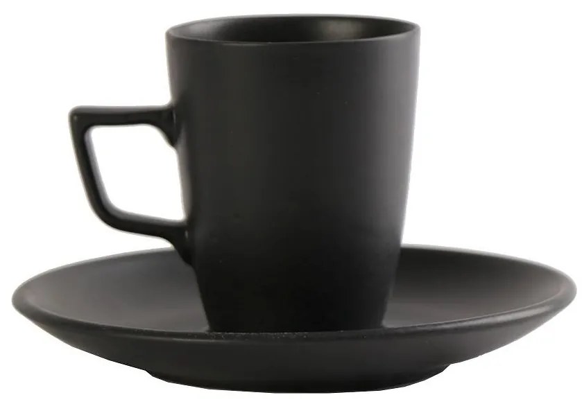 Φλυτζάνι Espresso 80ml + Πιατάκι Espiel Morgan Black OW2052K6