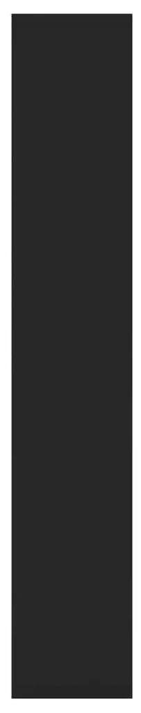 vidaXL Ραφιέρα Τοίχου Μαύρο 36 x 16 x 90 εκ. από Επεξεργασμένο Ξύλο