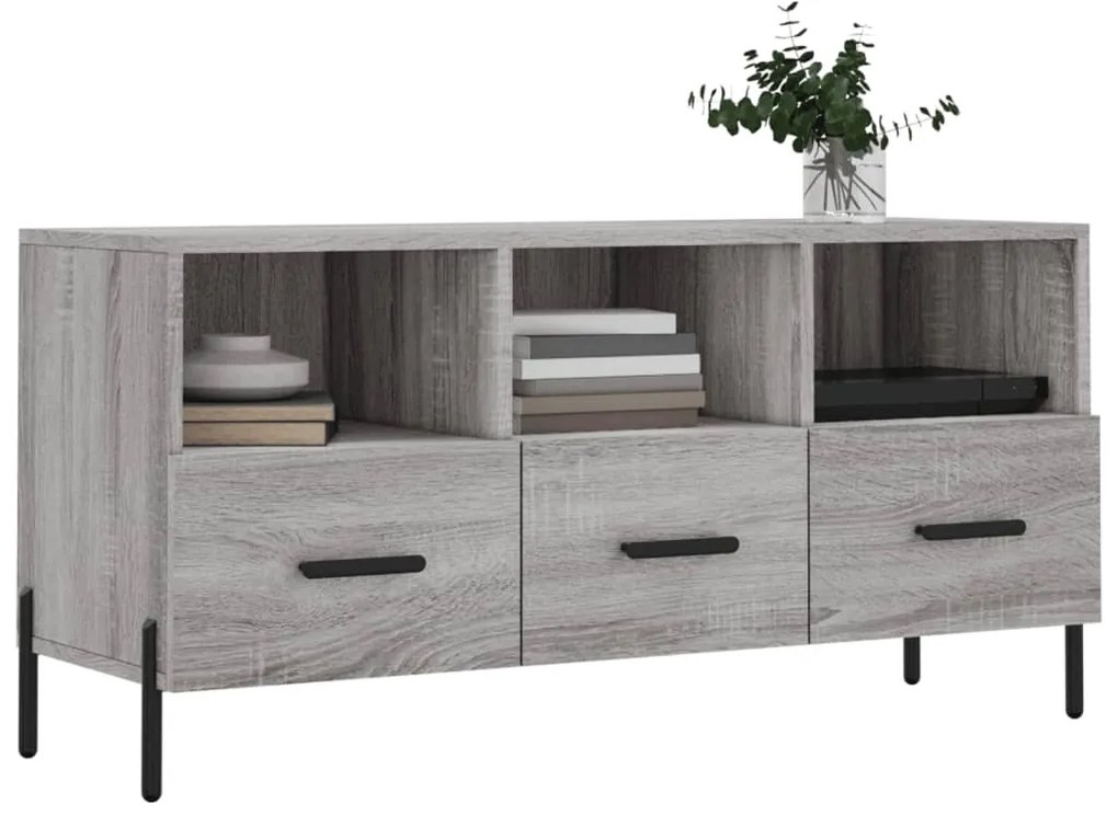 vidaXL Έπιπλο Τηλεόρασης Γκρι Sonoma 102 x 36 x 50 εκ. Επεξεργ. Ξύλο