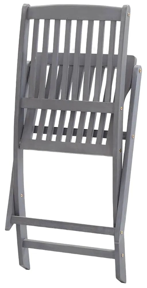 vidaXL Καρέκλες Εξ. Χώρου Πτυσσόμενες 8 τεμ. Ξύλο Ακακίας &amp; Μαξιλάρια