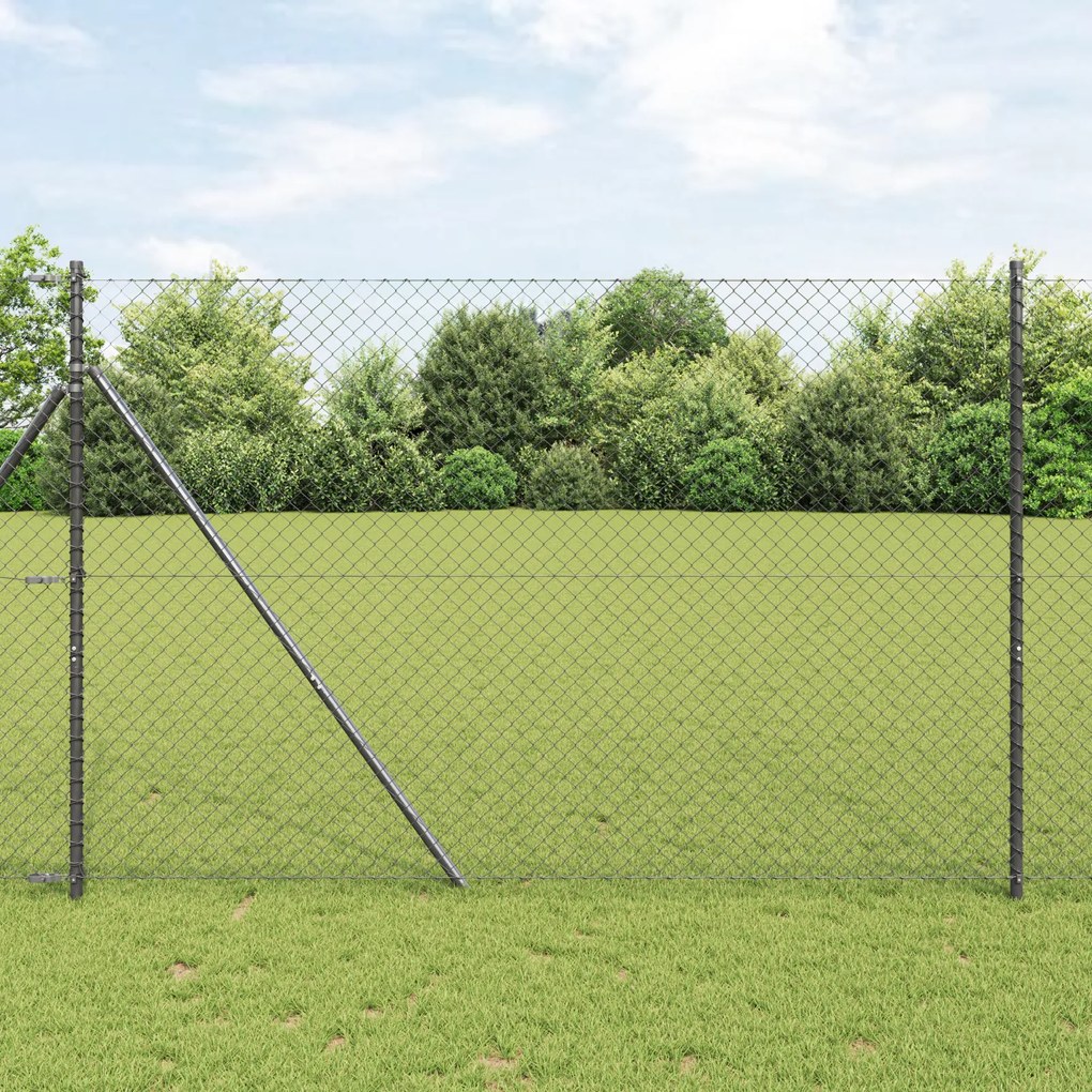 vidaXL Περίφραξη Γκρι 10 x 1.6 m Ατσάλι