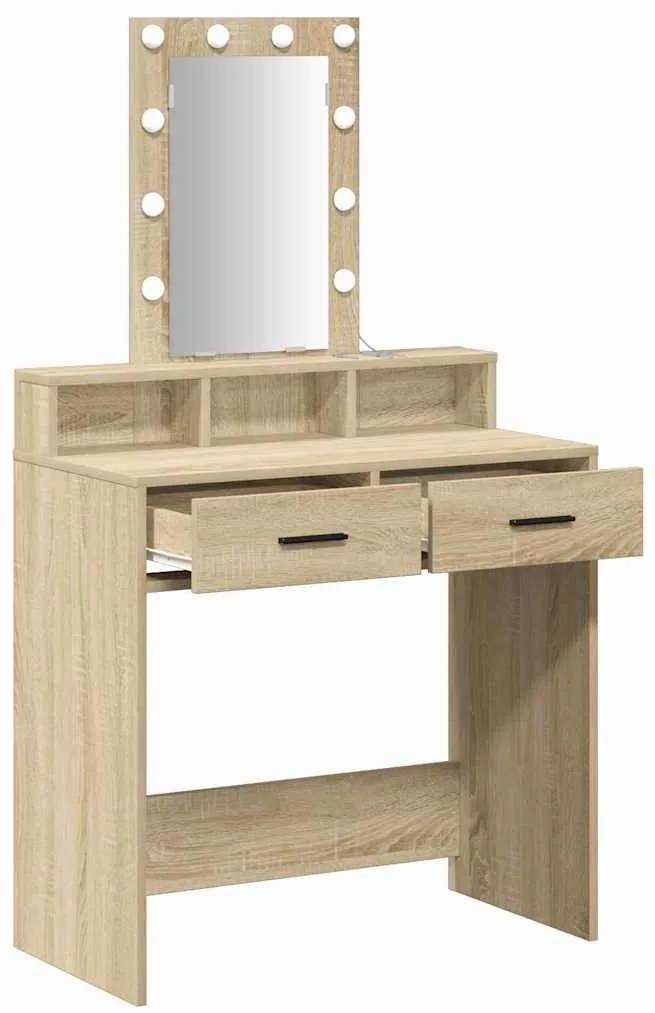vidaXL Τραπέζι περιποίησης Καφέ 79 x 41 x 140 εκ. Επεξεργασμένο ξύλο