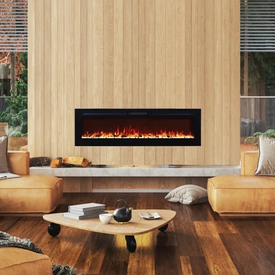 RECESSED ELECTRIC FIREPLACE LIVING FIRE iLektro 1828 Landscape SLIMLINE 72 FP-SL72-0071