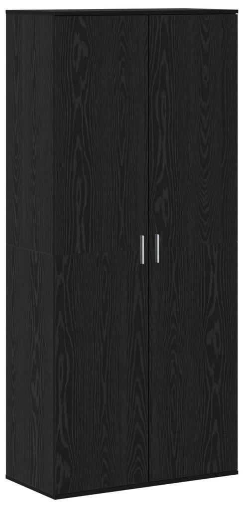 vidaXL Highboard Μαύρη Δρυς 80x39x178 εκ. από Μοριοσανίδες
