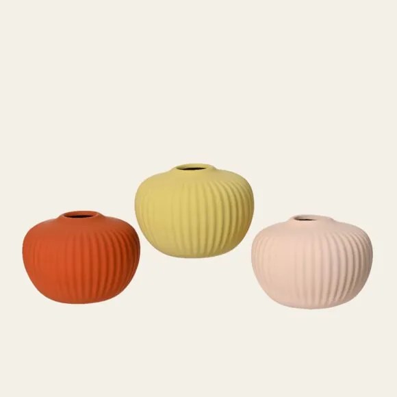 Beauty Home Ματ Κεραμικό Βάζο 15 cm x 11 cm  Πορτοκαλί